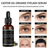 Castor Oil Organic Eyelash Serum, Lash Growth Serum, Castor Oil For Eyelashes, Eyebrows And Hair Growth, 100% Pure Organic Castor Oil For Eyelashes, Eyebrows, Hair & Skin Care - 30 ml
